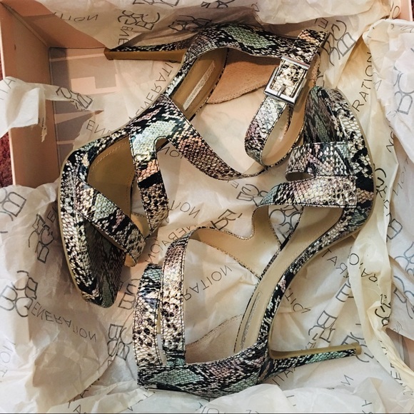 BCBG multi colored heels. Sz 8 worn once! - Picture 1 of 5